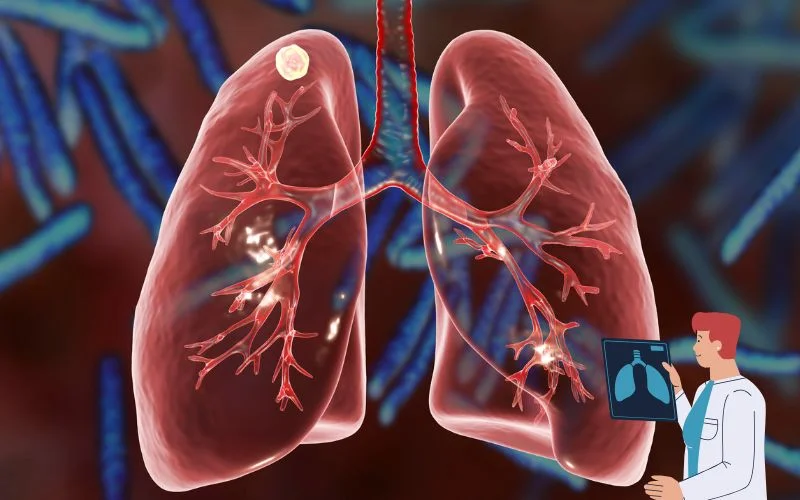 Chest infection and pneumonia treatment — healthy lung versus pneumonia, Suvira Hospital Jaipur